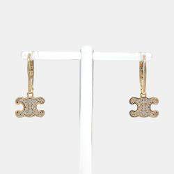 مملوكة مسبقًا Celine Triumph Rhinestone Earrings