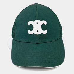 مملوكة مسبقًا Celine CC Green/White Cotton Cap