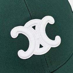 مملوكة مسبقًا Celine CC Green/White Cotton Cap