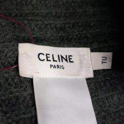 Pre Owned Celine Khaki Wool Beanie