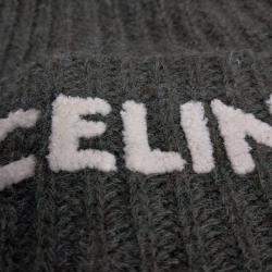 Pre Owned Celine Khaki Wool Beanie