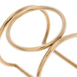 Céline Open Circle Wire Gold Tone Cuff Bracelet