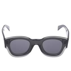 Pre Owned Celine Black/ Grey CL41446/S Zoe Square Sunglasses 