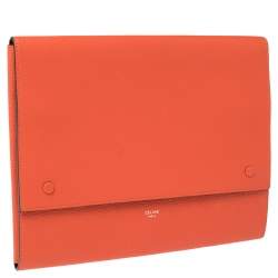 Pre Owned Celine Orange Leather iPad Cover