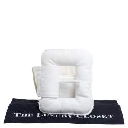 Céline White Denim Oversized Belt S