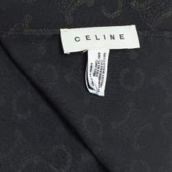 Celine Graphite Logo Monogram Cotton Scarf