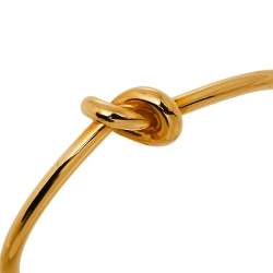 Céline Gold Tone Extra Thin Open Knot Bracelet M