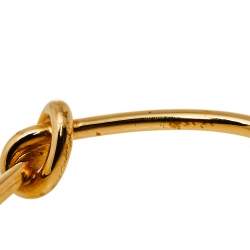 Céline Gold Tone Extra Thin Open Knot Bracelet M