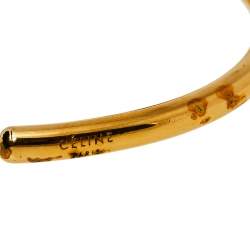 Céline Gold Tone Extra Thin Open Knot Bracelet M