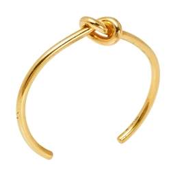 Céline Gold Tone Extra Thin Open Knot Bracelet M