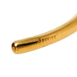 Pre Owned Céline Gold Tone Extra Thin Open Knot Bracelet S