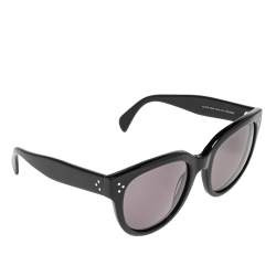 Pre Owned Celine Black Acetate CL41755 Polarized Oversized Sunglasses
