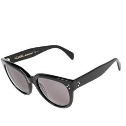 Pre Owned Celine Black Acetate CL41755 Polarized Oversized Sunglasses