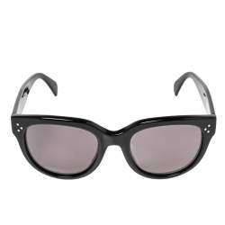 Pre Owned Celine Black Acetate CL41755 Polarized Oversized Sunglasses