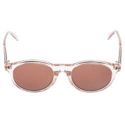 Pre Owned Celine Transparent Brown Acetate CL41441/F/S Round Sunglasses
