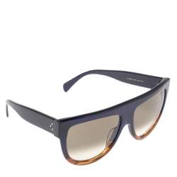 Pre Owned Celine Two Tone/ Grey Gradient CL 41026 Rectangle Sunglasses