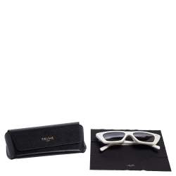 Pre Owned Celine White CL401871 Cate Eye Sunglasses
