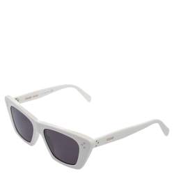 Pre Owned Celine White CL401871 Cate Eye Sunglasses
