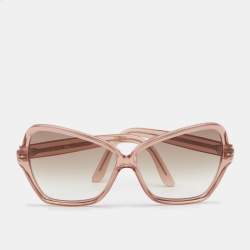 Pre Owned Celine Pink CL400641 Oversized Gradient Sunglasses 