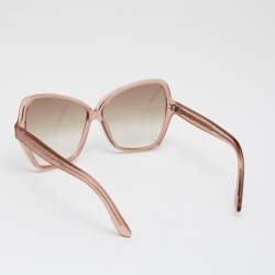 Pre Owned Celine Pink CL400641 Oversized Gradient Sunglasses 