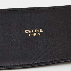 Pre Owned Celine Black Patent Leather Buckle Belt