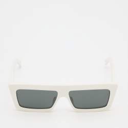 Pre Owned Celine White/ Grey CL40214U Rectangle Sunglasses