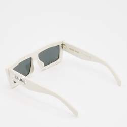 Pre Owned Celine White/ Grey CL40214U Rectangle Sunglasses