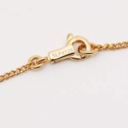 Pre Owned Céline Gold Tone Letter "R" Pendant Necklace
