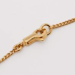 Pre Owned Céline Gold Tone Letter "R" Pendant Necklace