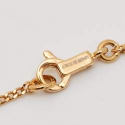 Céline Gold Tone Alphabet "P" Pendant Necklace