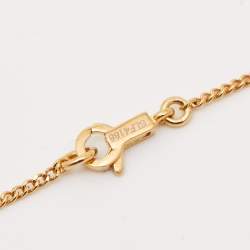 مملوكة مسبقًا Céline Gold Tone Alphabet "O" Pendant Necklace