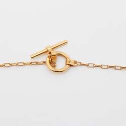 Pre Owned Céline Gold Tone Rotating Disc Knot Pendant Necklace