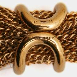 Pre Owned Celine Maillon Triomphe Pompoms Gold Tone Necklace