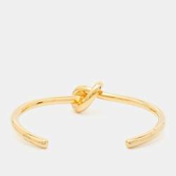 Céline Open Knot Gold Tone Extra Thin Bracelet
