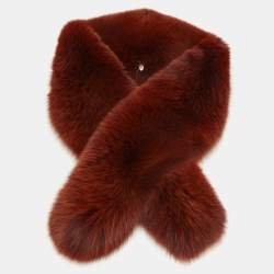Celine Brown Fox Fur Scarf