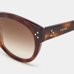 Pre Owned Celine Brown Tortoise CL401691 Cat Eye Sunglasses