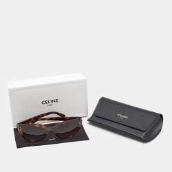 Pre Owned Celine Brown Tortoise CL401691 Cat Eye Sunglasses