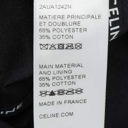 Pre Owned Céline Black Logo Embroidered Cotton Canvas Baseball Cap M