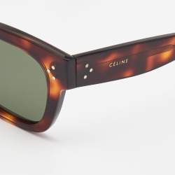Pre Owned Celine Brown Tortoise CL400091 Aviator Sunglasses