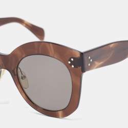 Pre Owned Celine Brown/Black CL41443/S Cat Eye Sunglasses