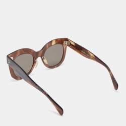 Pre Owned Celine Brown/Black CL41443/S Cat Eye Sunglasses