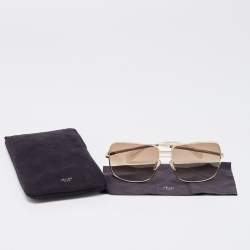 Pre Owned Celine Gold/Beige Gradient CL 41808/S Square Sunglasses