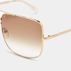 Pre Owned Celine Gold/Beige Gradient CL 41808/S Square Sunglasses