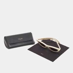 Pre Owned Celine Green/Ivory CL4019IN Cat Eye Sunglasses