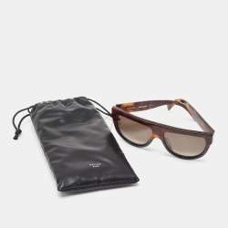 Celine Dark Brown Tortoise CL 41026/S Aviator Sunglasses
