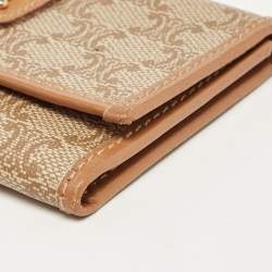 Celine Beige/Brown Macadam Coated Canvas and Leather Keyring Case
