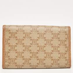 Celine Beige/Brown Macadam Coated Canvas and Leather Keyring Case