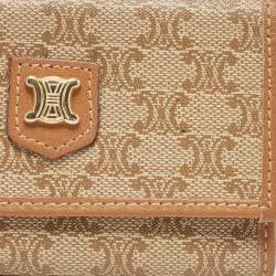 Celine Beige/Brown Macadam Coated Canvas and Leather Keyring Case