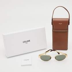 Celine Green CL40235U Triomphe Oval Sunglasses
