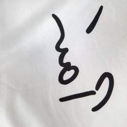 Celine Monochrome Zodiac Logo Print Silk Scarf